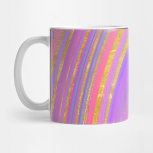 Circular Multicolor and Gold Mug